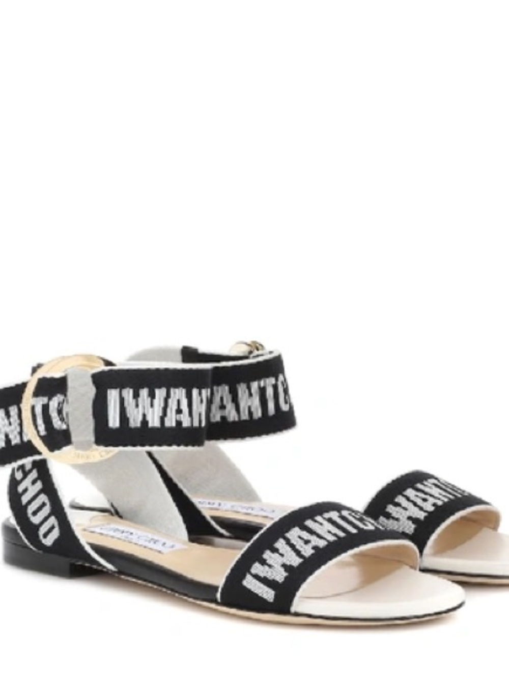 Jimmy Choo Black and White Breanne Flat sz 41